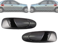 Set Of 2 Rear Exterior Door Handle Textured Left Driver & Right Passenger Side Direct Replacement Compatible With 1992-1995 Honda Civic HO1521102 HO1520102 72640SR4J01ZC 72680SR4J01ZC