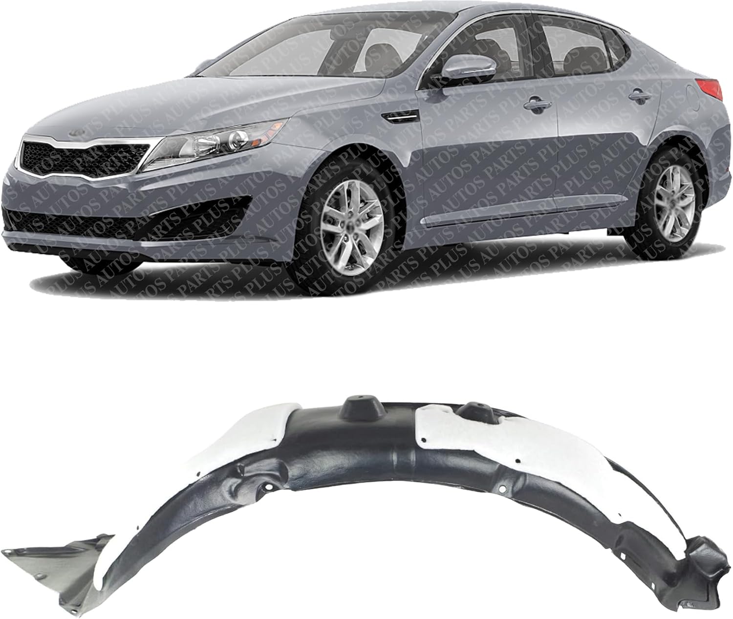 Front Fender Liner Left Driver Side Direct Replacement Compatible With 2011-2013 Kia Optima KI1248123 868112T000