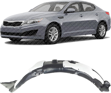 Front Fender Liner Left Driver Side Direct Replacement Compatible With 2011-2013 Kia Optima KI1248123 868112T000