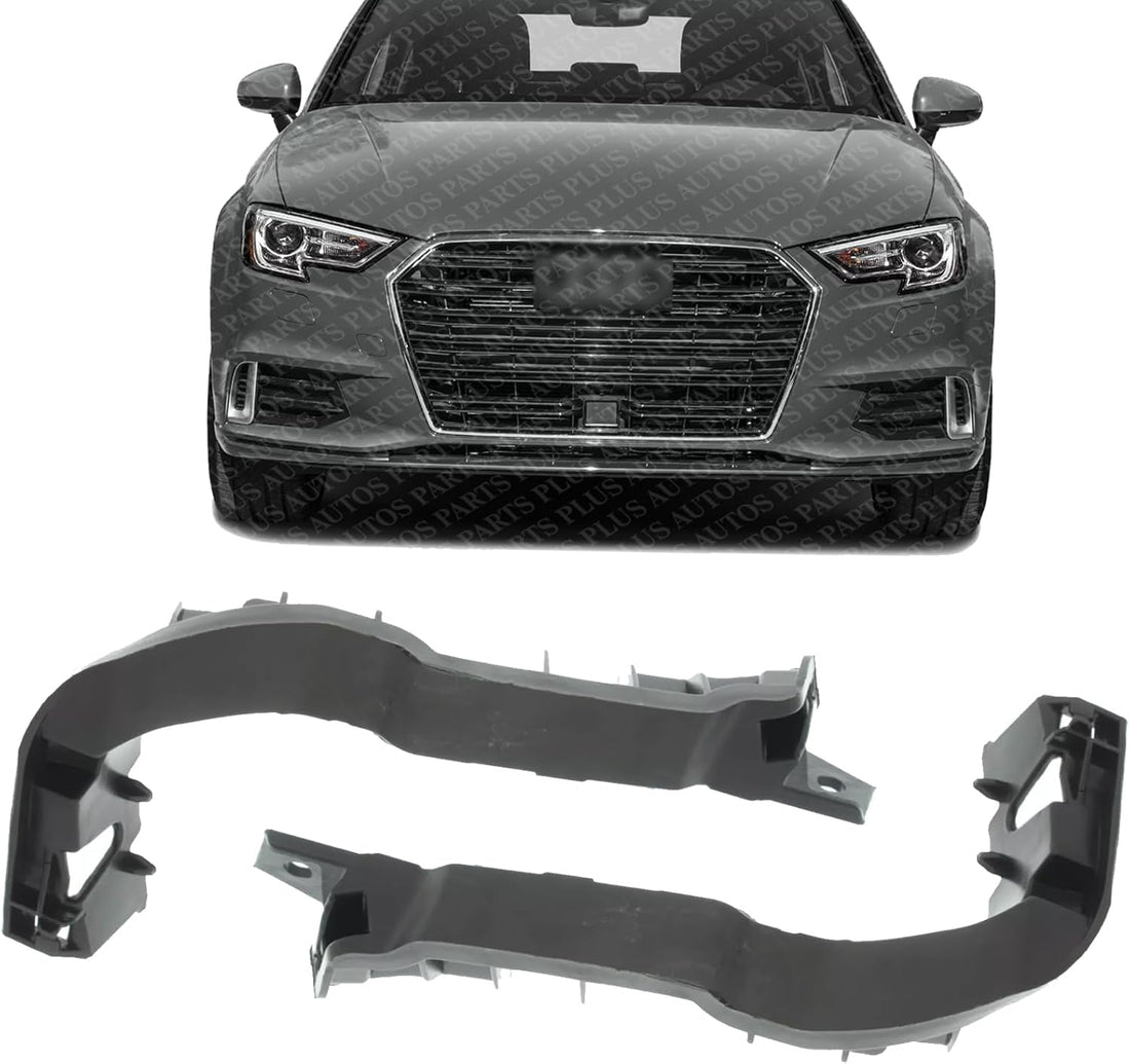 Set of 2 Front Bumper Bracket Cover Guide Plastic Right Passenger & Left Driver Side Direct Replacement Compatible with 2015-2020 Audi A3 / S3 AU1043102 AU1042102 8V5807184 8V5807183