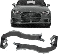 Set of 2 Front Bumper Bracket Cover Guide Plastic Right Passenger & Left Driver Side Direct Replacement Compatible with 2015-2020 Audi A3 / S3 AU1043102 AU1042102 8V5807184 8V5807183