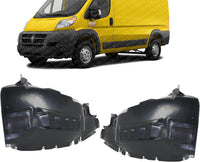Set Of 2 Front Fender Liner Right Passenger & Left Driver Side Direct Replacement Compatible With 2014-2023 Ram ProMaster Van CH1249197 CH1248197 68193702AC 68193703AC