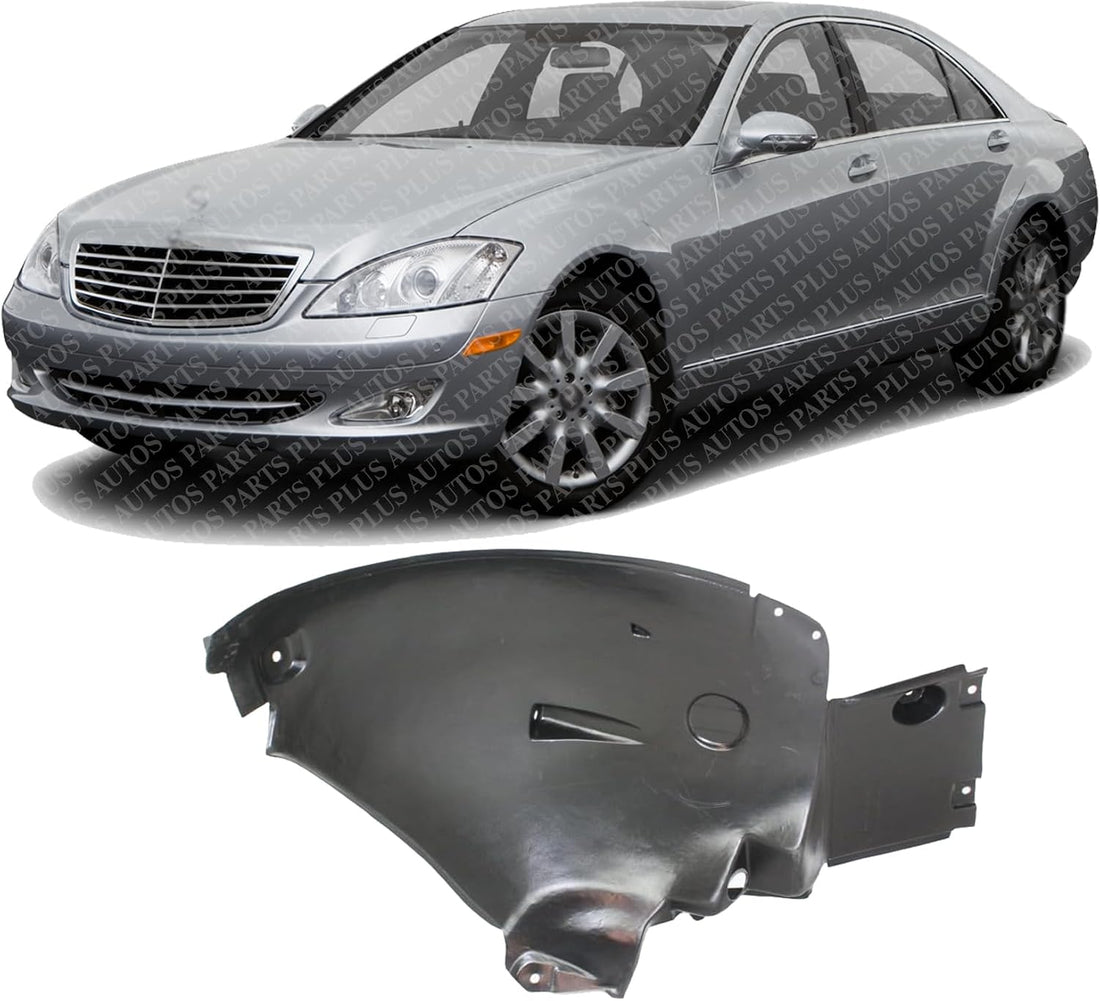 Front Fender Liner Rear Section Left Driver Side Direct Replacement Compatible With 2007-2013 Mercedes Benz S-Class MB1248144 2216900530