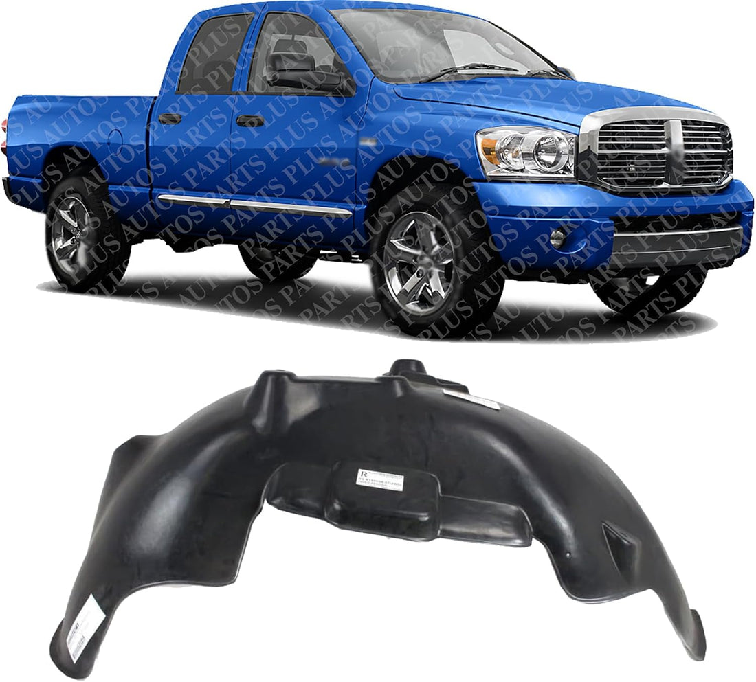 Front Fender Liner Right Passenger Side Direct Replacement Compatible With 2002-2009 Dodge Ram Full Size Pickup CH1249125 55275834AI