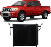 Front A/C Condenser Aluminum Core Direct Replacement Compatible With 2004-2015 Nissan Titan/Pathfinder Armada / 2004-2010 Infiniti QX56 NI3030157 921009GF0A