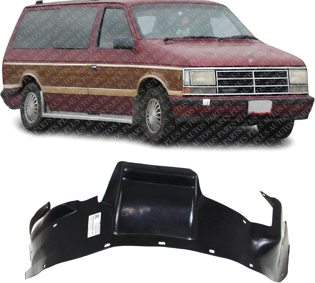 Front Fender Liner Right Passenger Side Direct Replacement Compatible With 1984-1995 Dodge Caravan/Chrysler Town & Country CH1251113 4673344