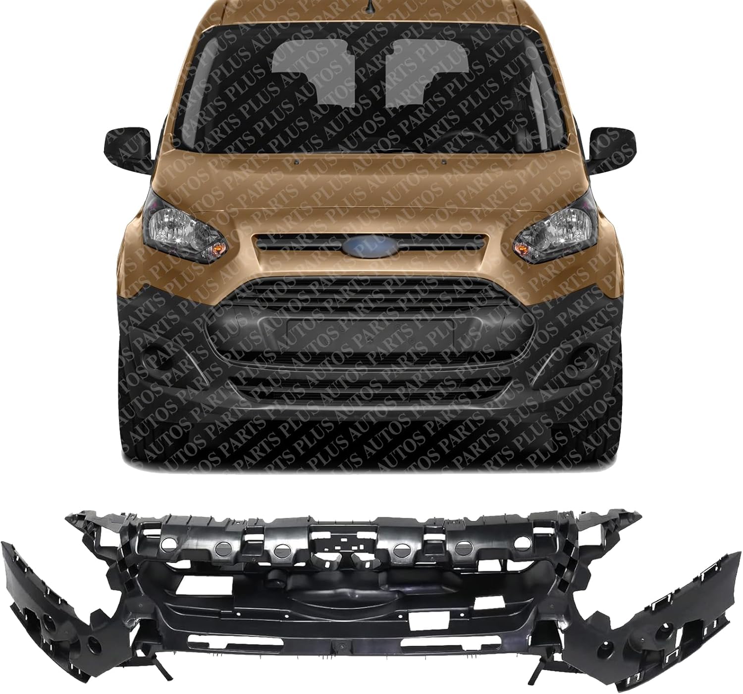 Front Bumper Upper Reinforcement Direct Replacement Compatible With 2014-2018 Ford Transit Connect FO1069100 DT1Z17C897F