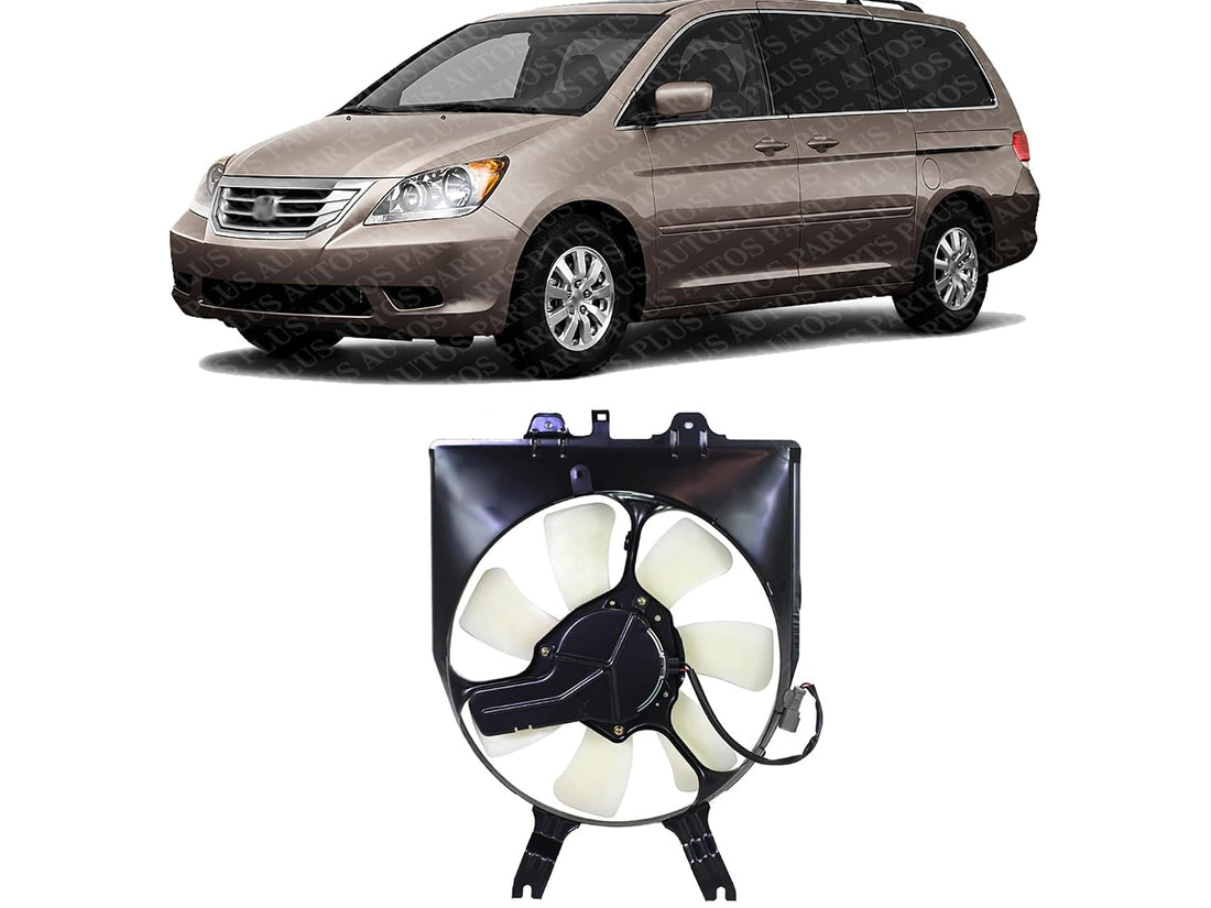 Front A/C Condenser Cooling Fan Assembly Plastic Direct Replacement Compatible with 2005-2010 Honda Odyssey HO3117101 38615RGLA01-PFM