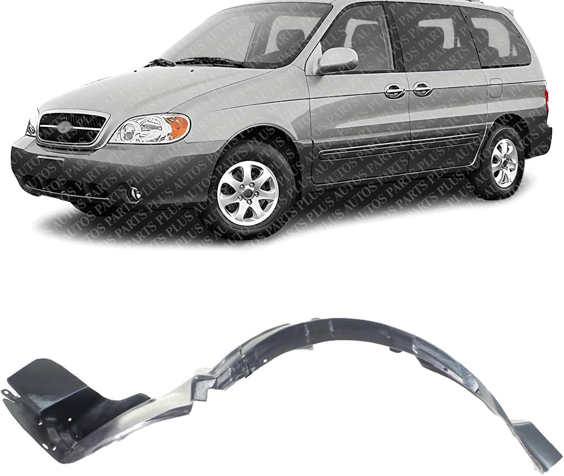 Front Fender Liner Left Driver Side Direct Replacement Compatible With 2002-2005 Kia Sedona KI1248107 0K53A56141A