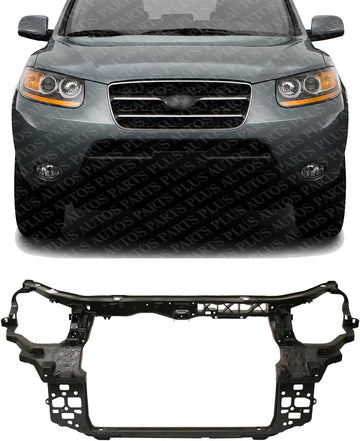 Front Radiator Support Assembly Plastic With Steel Direct Replacement Compatible With 2007-2009 Hyundai Santa Fe HY1225151 641012B000AS