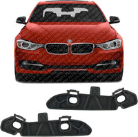 Set Of 2 Front Bumper Reinforcement Bracket Left Driver & Right Passenger Side Direct Replacement Compatible With 2012-2019 BMW 3-Series BM1043105 BM1042105 51117279712 51117279711