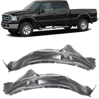 AUTOS PARTS PLUS Set Of 2 Front Fender Liners Left Driver & Right Passenger Side Direct Replacement Compatible With 1999-2007 Ford F-Series Super Duty FO1246108 FO1247108 4C3Z16054AA 5C7Z16055AA