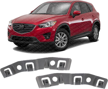 Set of 2 Front Bumper Side Support Bracket Plastic Left Driver & Right Passenger Side Direct Replacement Compatible with 2013-2016 Mazda CX-5 MA1043104 MA1042104