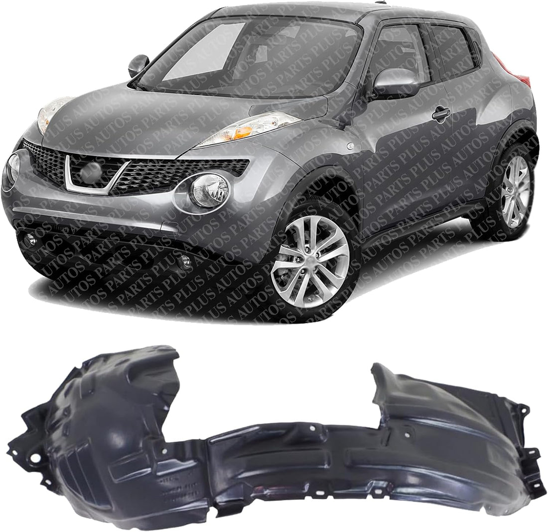 Front Fender Liner Left Driver Side Direct Replacement Compatible With 2011-2016 Nissan Juke NI1248124 NI1248140 638431KA0A 638433YW0