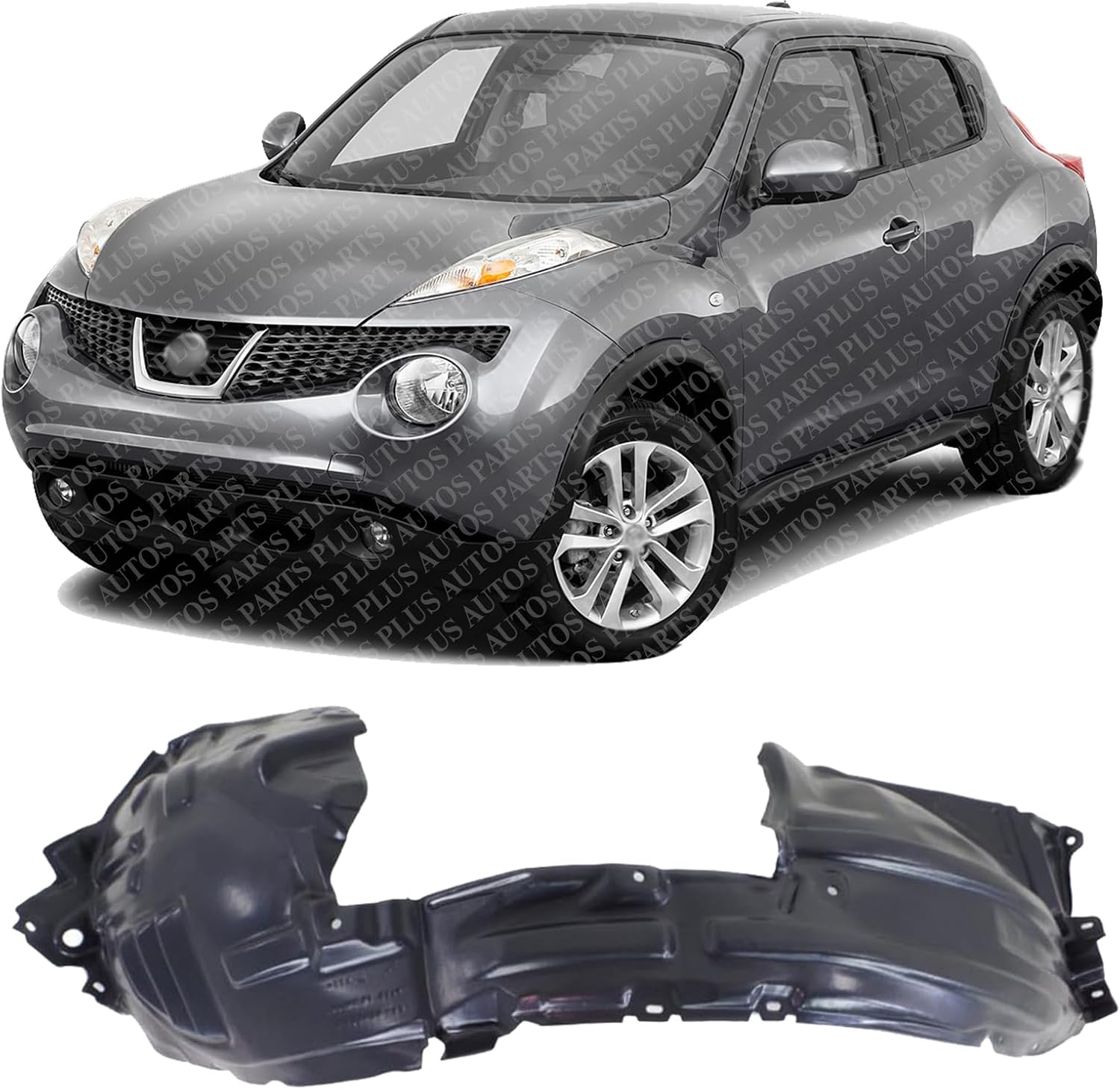 Front Fender Liner Left Driver Side Direct Replacement Compatible With 2011-2016 Nissan Juke NI1248124 NI1248140 638431KA0A 638433YW0