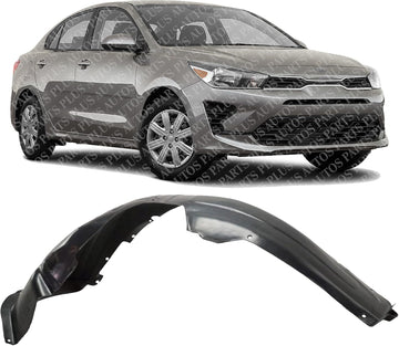 Front Fender Liner Right Passenger Side Direct Replacement Compatible with 2018-2023 Kia Rio KI1249157 86812H9000