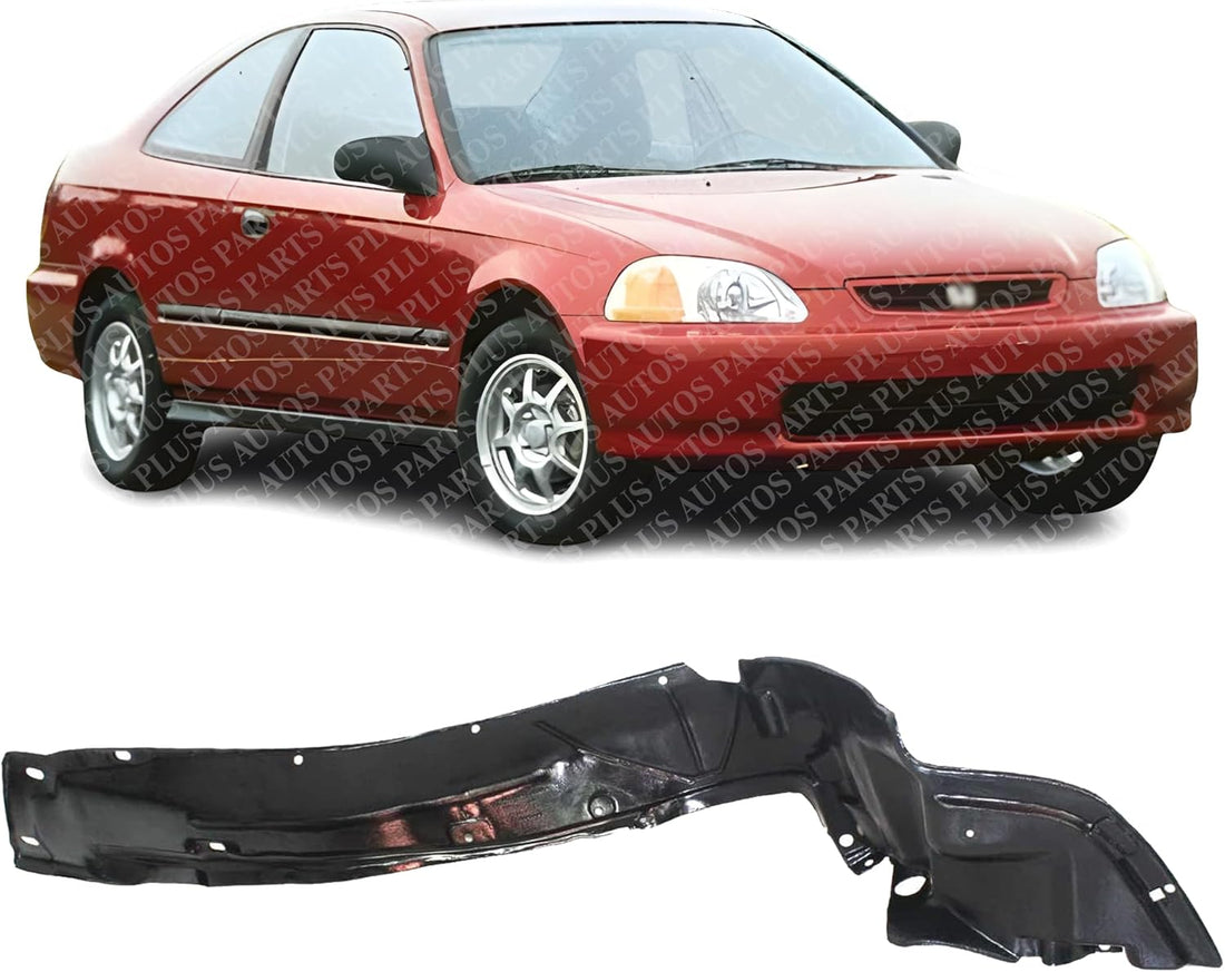 Front Fender Liner Right Passenger Side Direct Replacement Compatible with 1996-2000 Honda Civic HO1249103 74101S04010