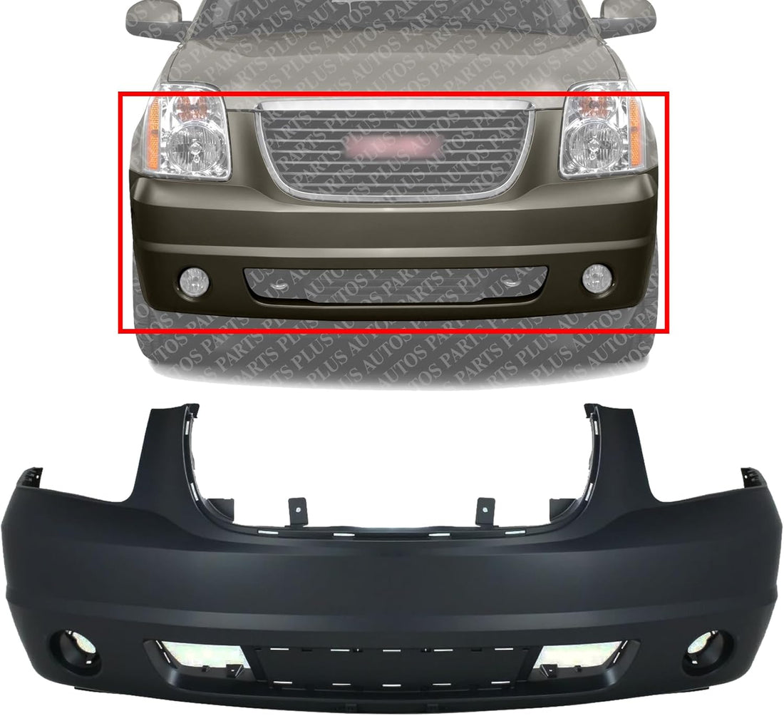 AUTOS PARTS PLUS Front Bumper Cover Primed Direct Replacement Compatible With 2007-2014 GMC Yukon GM1000818 25890766