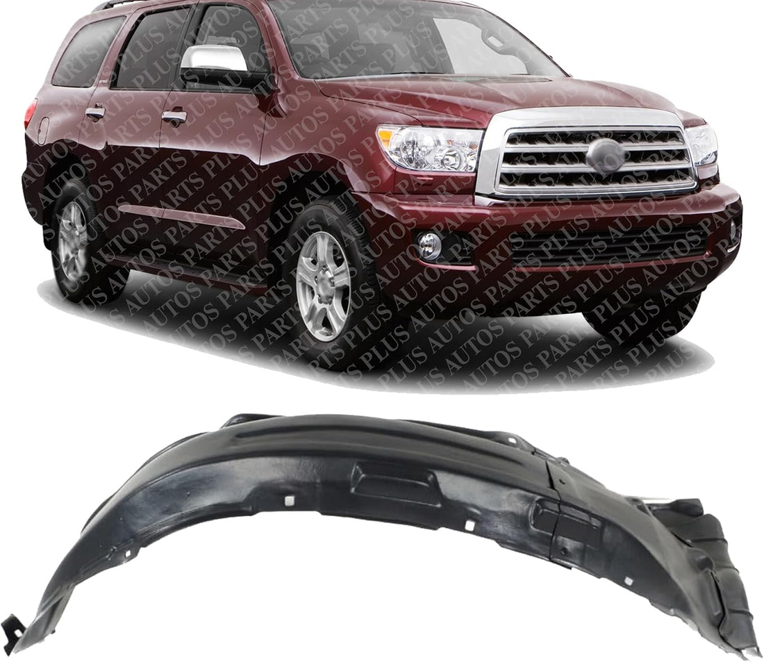 Front Fender Liner Rear Section Right Passenger Side Direct Replacement Compatible With 2010-2022 Toyota Sequoia TO1249188 538070C011