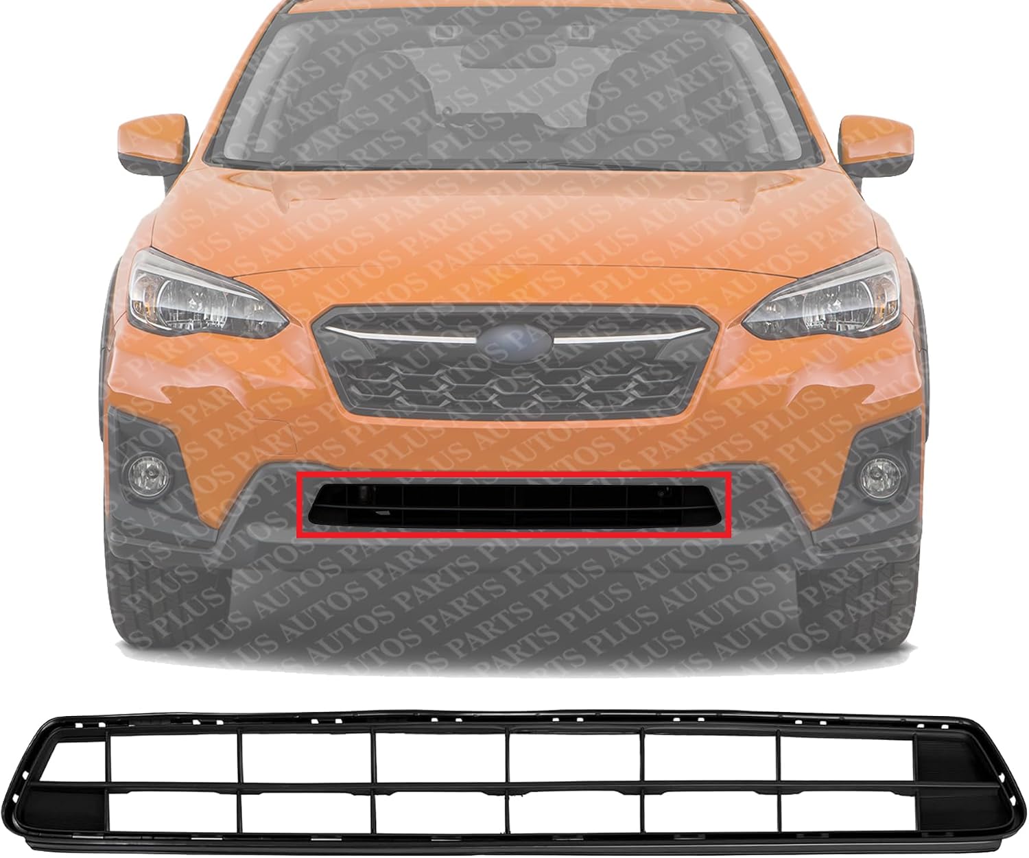 Front Bumper Lower Grille Primed Plastic Direct Replacement Compatible With 2018-2020 Subaru Crosstrek SU1036103 57731FL110