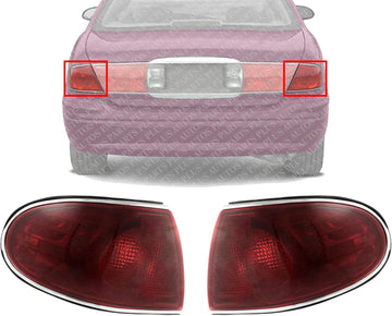 Set Of 2 Tail Light Outer Left Driver & Right Passenger Side Direct Replacement Compatible With 2001-2005 Buick LeSabre GM2800151 GM2801151 15228559 15228560