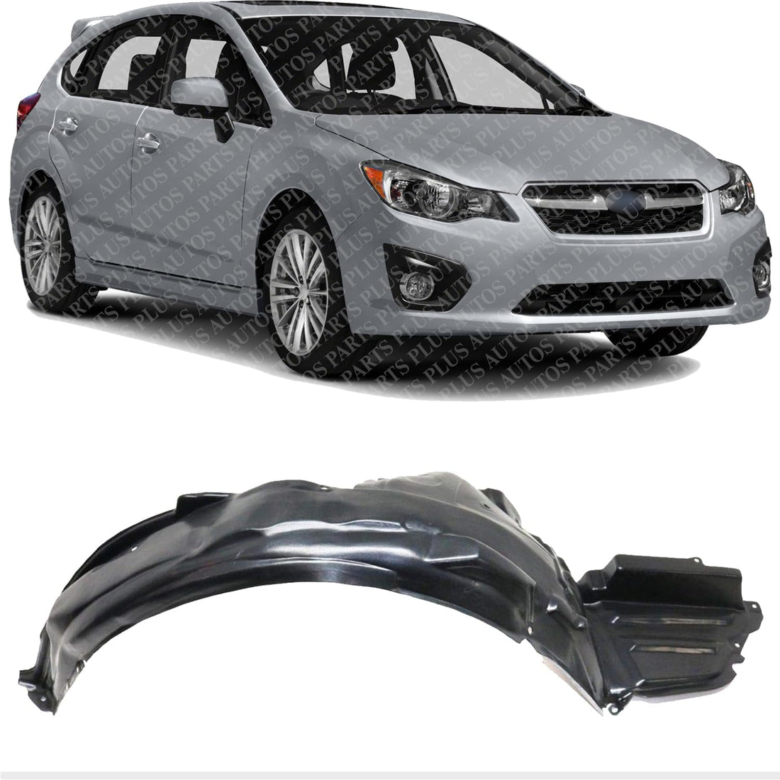 AUTOS PARTS PLUS Front Fender Liner Right Passenger Side Direct Replacement Compatible With 2012-2014 Subaru Impreza / 2013-2017 Crosstrek SU1249124 59110FJ000