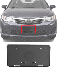 Front License Plate Bracket Textured Plastic Direct Replacement Compatible with 2012-2014 Toyota Camry TO1068117 5211406160