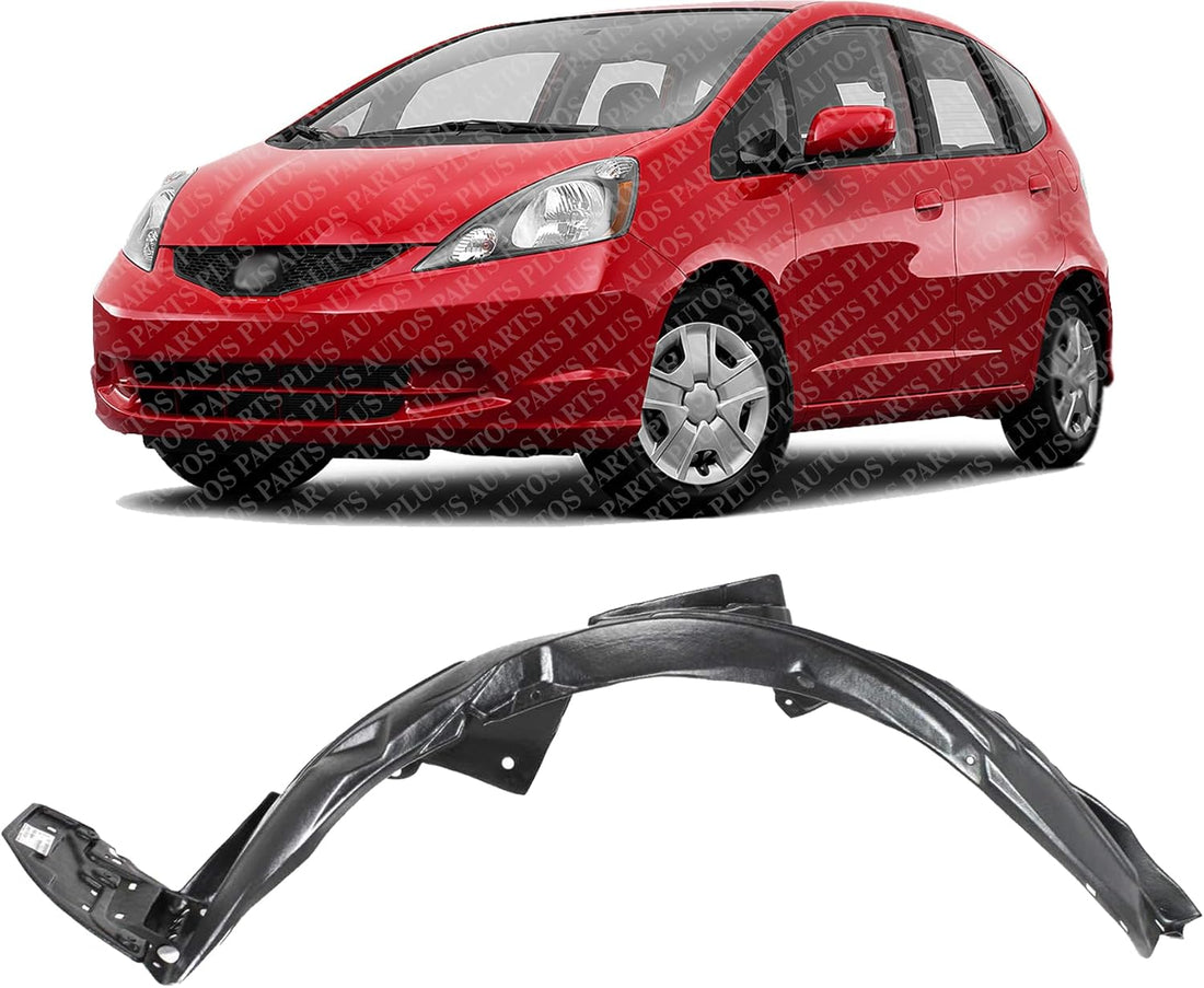Front Fender Liner Left Driver Side Direct Replacement Compatible With 2009-2014 Honda Fit HO1248132 74150TK6A52
