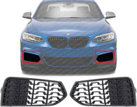 Set Of 2 Front Fog Light Cover Textured Left Driver & Right Passenger Side Direct Replacement Compatible With 2014-2021 BMW 2-Series BM1039158 BM1038158 51118056798 51118056797