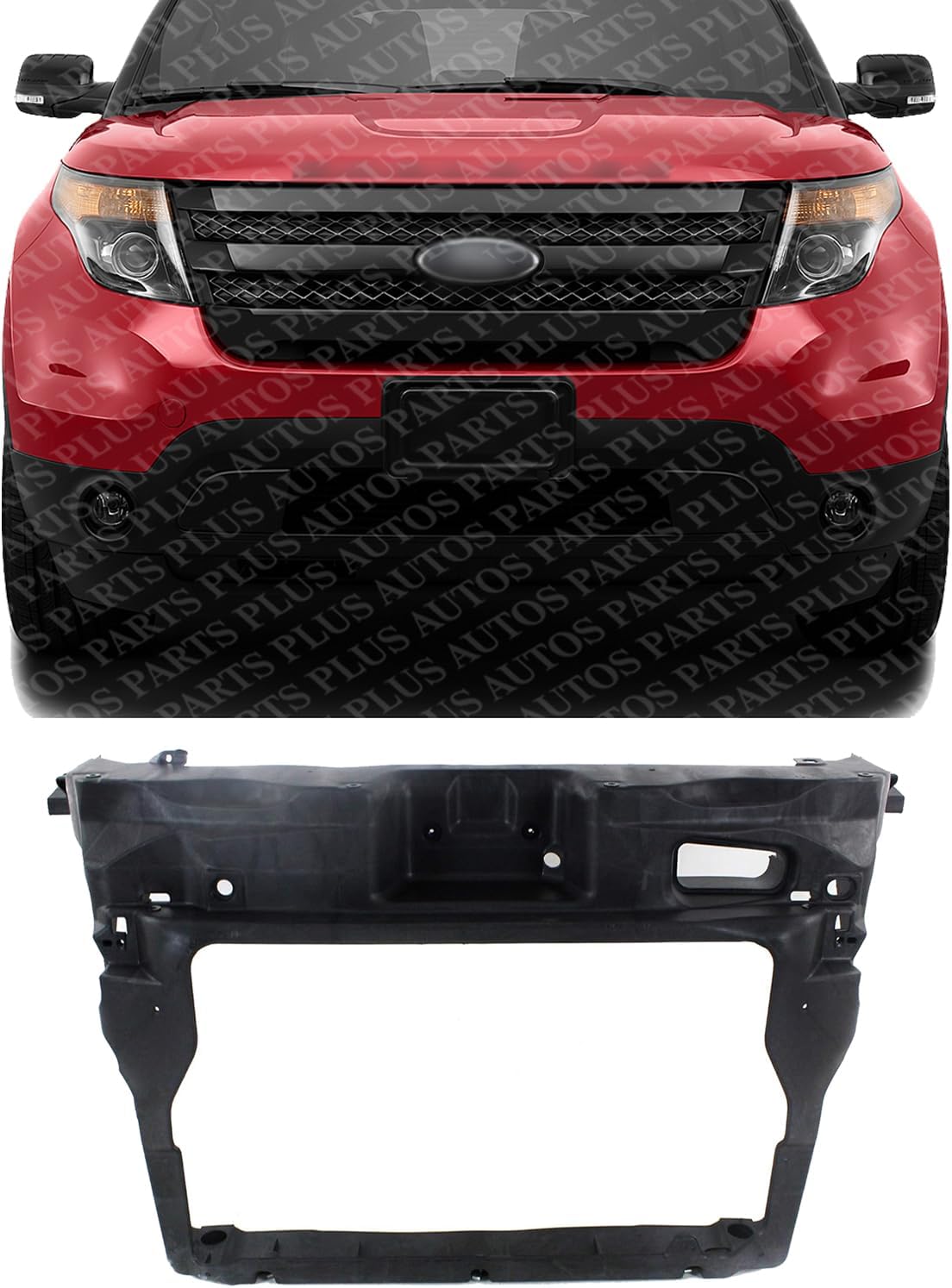 Front Radiator Support Assembly Plastic Direct Replacement Compatible With 2011-2015 Ford Explorer FO1225206 BB5Z16138A