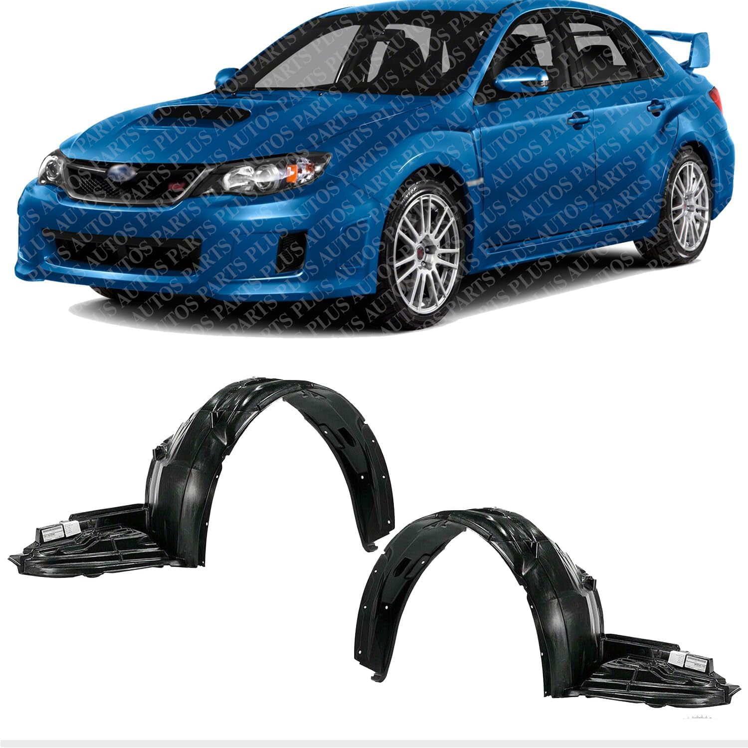 Set of 2 Front Fender Liner Left Driver & Right Passenger Side Direct Replacement Compatible with 2011-2014 Subaru Impreza SU1249123 SU1248123 59110FG040 59110FG050