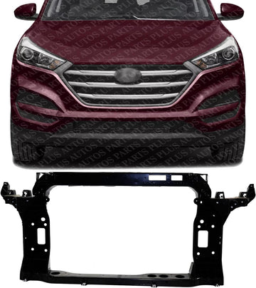 Front Radiator Support Assembly Plastic With Steel Direct Replacement Compatible With 2016-2021 Hyundai Tucson HY1225201 64101D3000