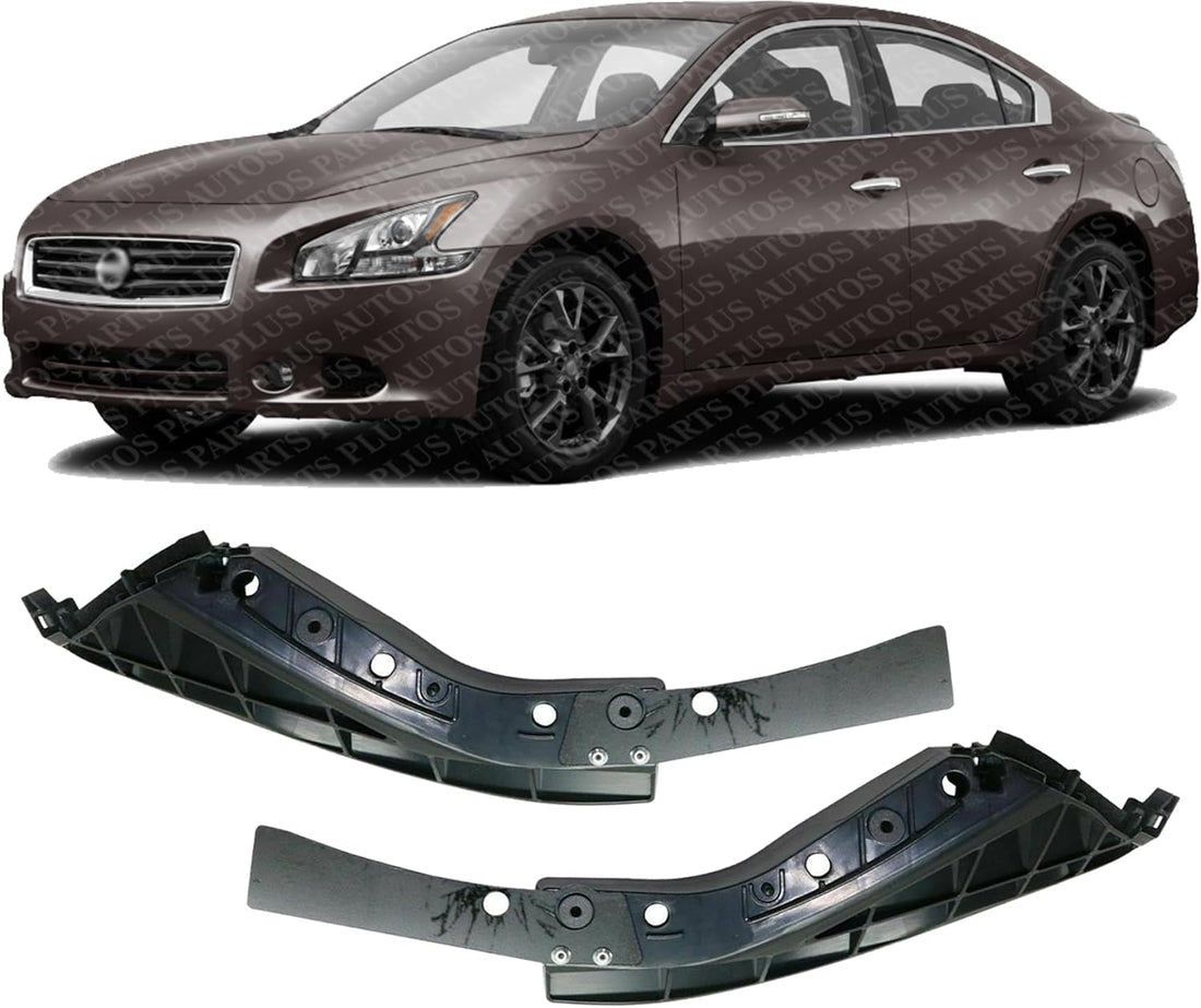 Set Of 2 Front Bumper Bracket Side Stiffener Steel Left Driver & Right Passenger Side Direct Replacement Compatible With 2009-2014 Nissan Maxima NI1042111 NI1043111