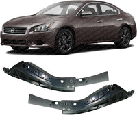 Set Of 2 Front Bumper Bracket Side Stiffener Steel Left Driver & Right Passenger Side Direct Replacement Compatible With 2009-2014 Nissan Maxima NI1042111 NI1043111