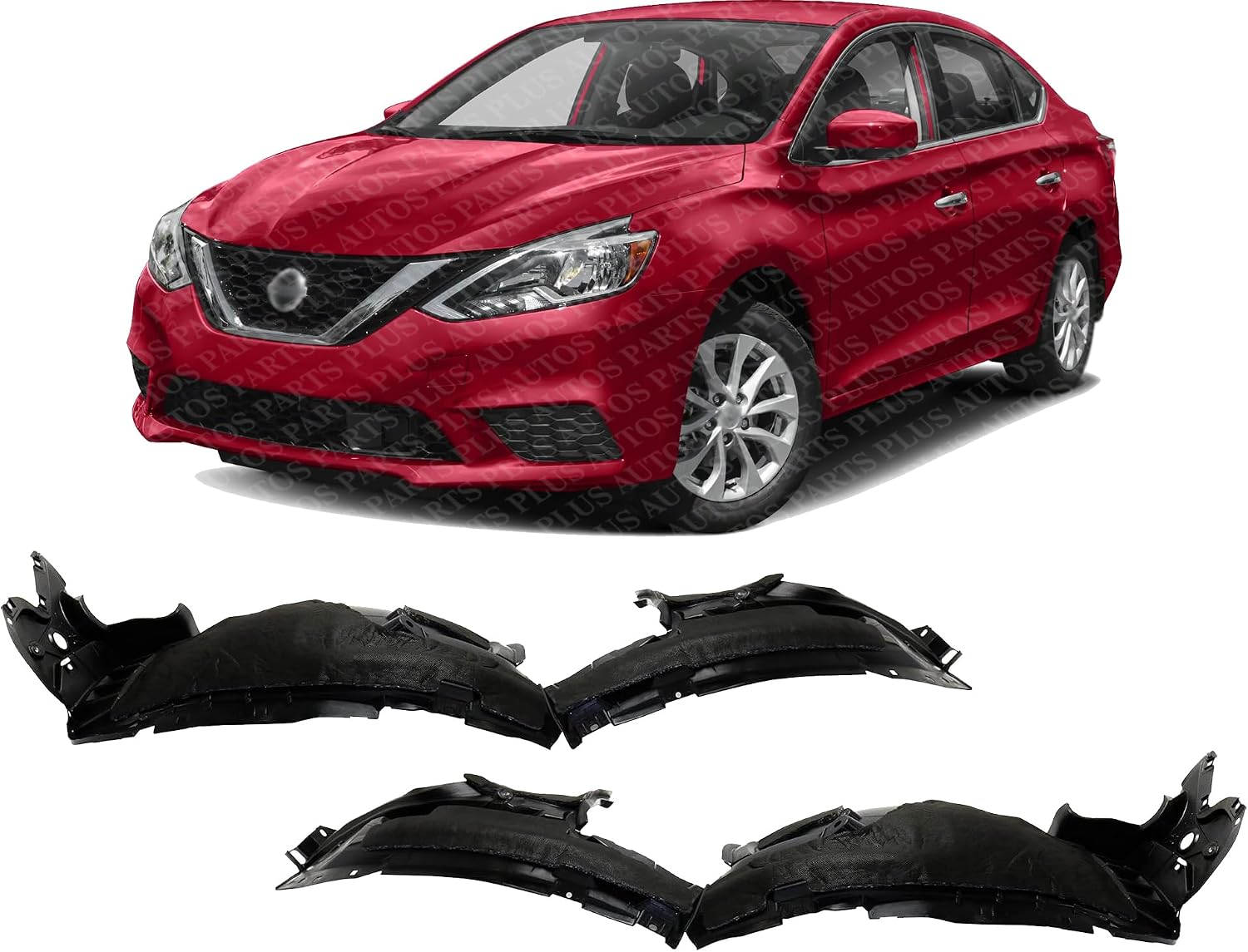 Set Of 2 Front Fender Liner Plastic Left Driver & Right Passenger Side Direct Replacement Compatible With 2017-2020 Nissan Rogue NI1248158 NI1249158 638407FA0A 638417FA0A‎
