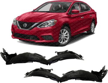Set Of 2 Front Fender Liner Plastic Left Driver & Right Passenger Side Direct Replacement Compatible With 2017-2020 Nissan Rogue NI1248158 NI1249158 638407FA0A 638417FA0A‎