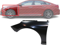 Front Fender Primed Steel Left Driver Side Direct Replacement Compatible With 2015-2017 Hyundai Sonata HY1240161 66311C1000
