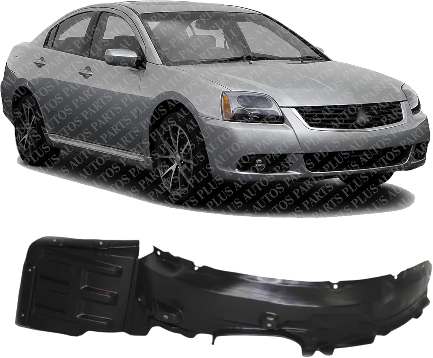 Front Fender Liner Right Passenger Side Direct Replacement Compatible With 2004-2012 Mitsubishi Galant MI1249116 5370A900 5370A934