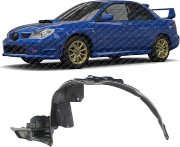 Front Fender Liner Left Driver Side Direct Replacement Compatible With 2004-2005 Subaru Impreza SU1250100 59110FE072