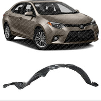 Front Fender Liner Vacuum Form Right Passenger Side Direct Replacement Compatible with 2014-2016 Toyota Corolla TO1249178 5387502460