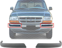Set of 2 Front Bumper Molding Plastic Textured Left Driver & Right Passenger Side Direct Replacement Compatible With 1998 Ford Ranger FO1059276 FO1058276 F87Z17K833AAA F87Z17K833AAB