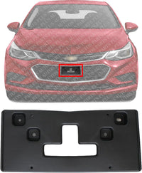 Front License Plate Bracket Textured Direct Replacement Compatible with 2015 Chevrolet Cruze / 2016 Limited GM1068166 95426878