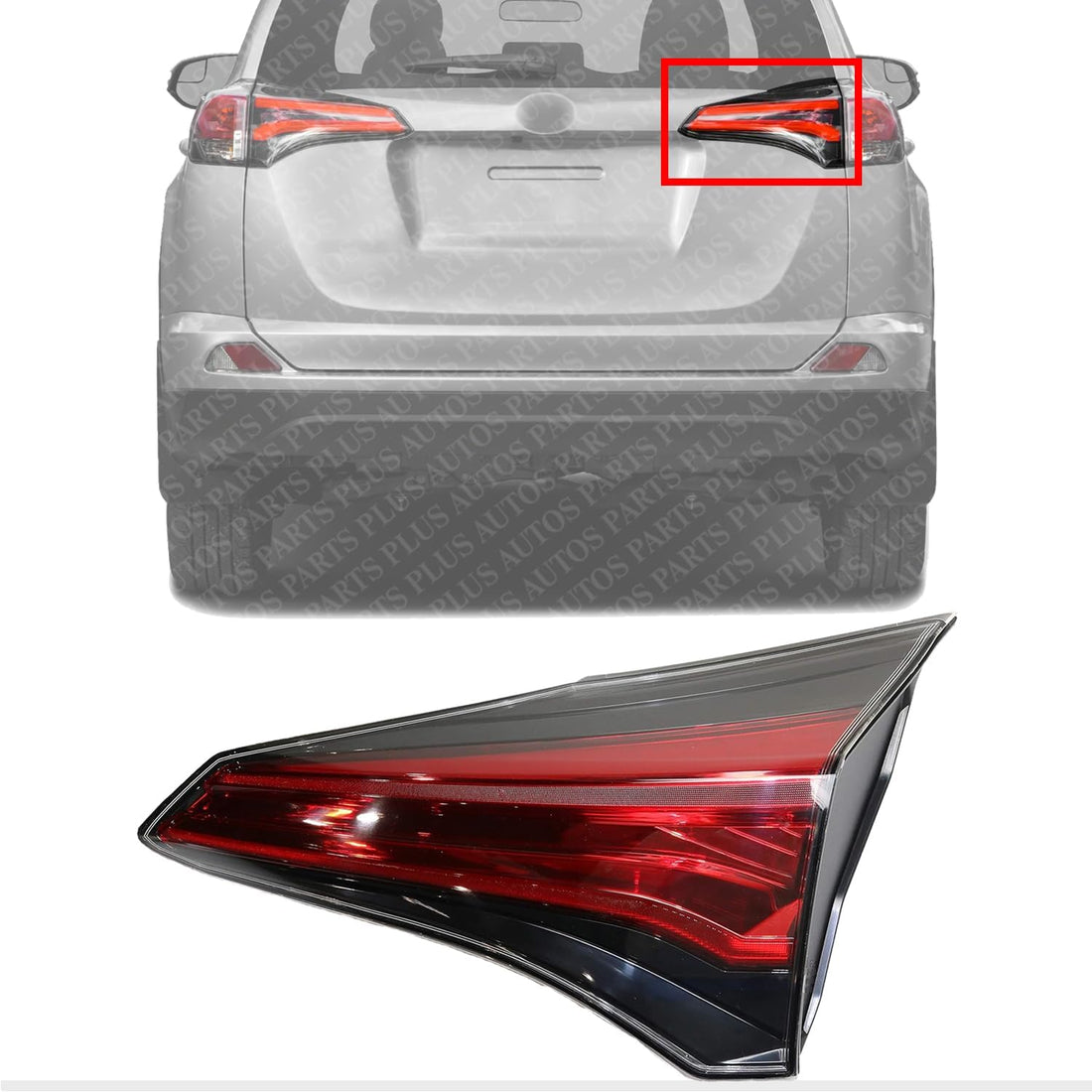 Tail Light Inner Assembly Right Passenger Side Direct Replacement Compatible With 2016-2018 Toyota RAV4 TO2803133 815800R031
