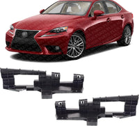 Set of 2 Front Bumper Side-Cover Support Bracket Plastic Right Passenger & Left Driver Side Direct Replacement Compatible with 2009-2010 Lexus IS250 / IS350 LX1043105 LX1042105