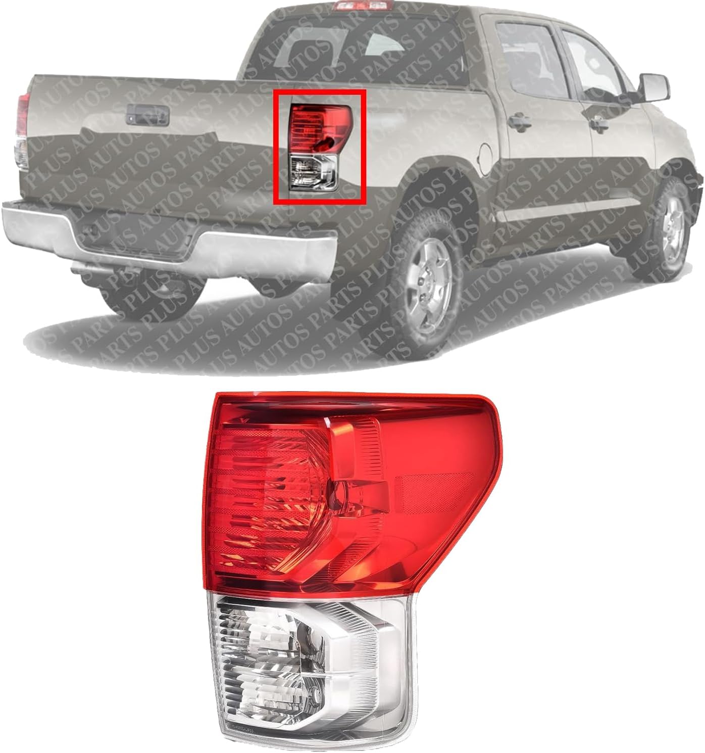 Tail Light Right Passenger Side Direct Replacement Compatible With 2010-2013 Toyota Tundra TO2801183 815500C090