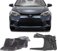Set of 2 Front Engine Splash Shield Under Cover Plastic Left Driver & Right Passenger Side Direct Replacement Compatible with 2014-2019 Toyota Corolla TO1228202 TO1228201