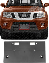 AUTOS PARTS PLUS Front License Plate Bracket Factory Installed Steel Direct Replacement Compatible with 2005-2019 Nissan Frontier NI1068136 96210EA800