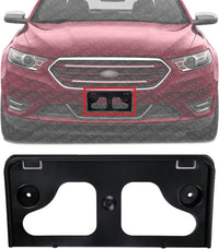Front License Plate Bracket Primed Plastic Direct Replacement Compatible with 2013-2019 Ford Taurus/Police Interceptor FO1068150 DG1Z17A385AA