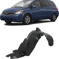 Front Fender Liner Left Driver Side Direct Replacement Compatible With 2004-2009 Nissan Quest NI1250117 63843CK000
