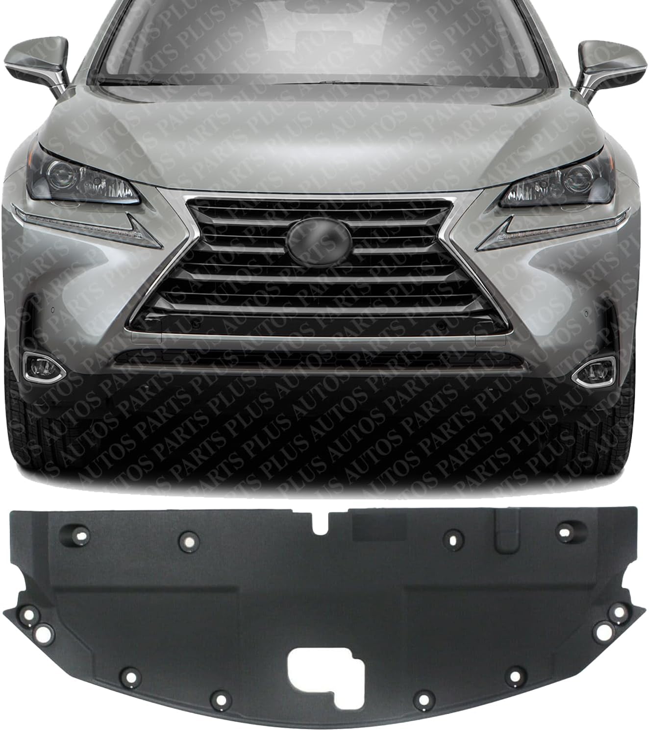Front Radiator Support Upper Cover Plastic Direct Replacement Compatible With 2015-2021 Lexus NX200t / NX300 / NX300H LX1224113 5328978011